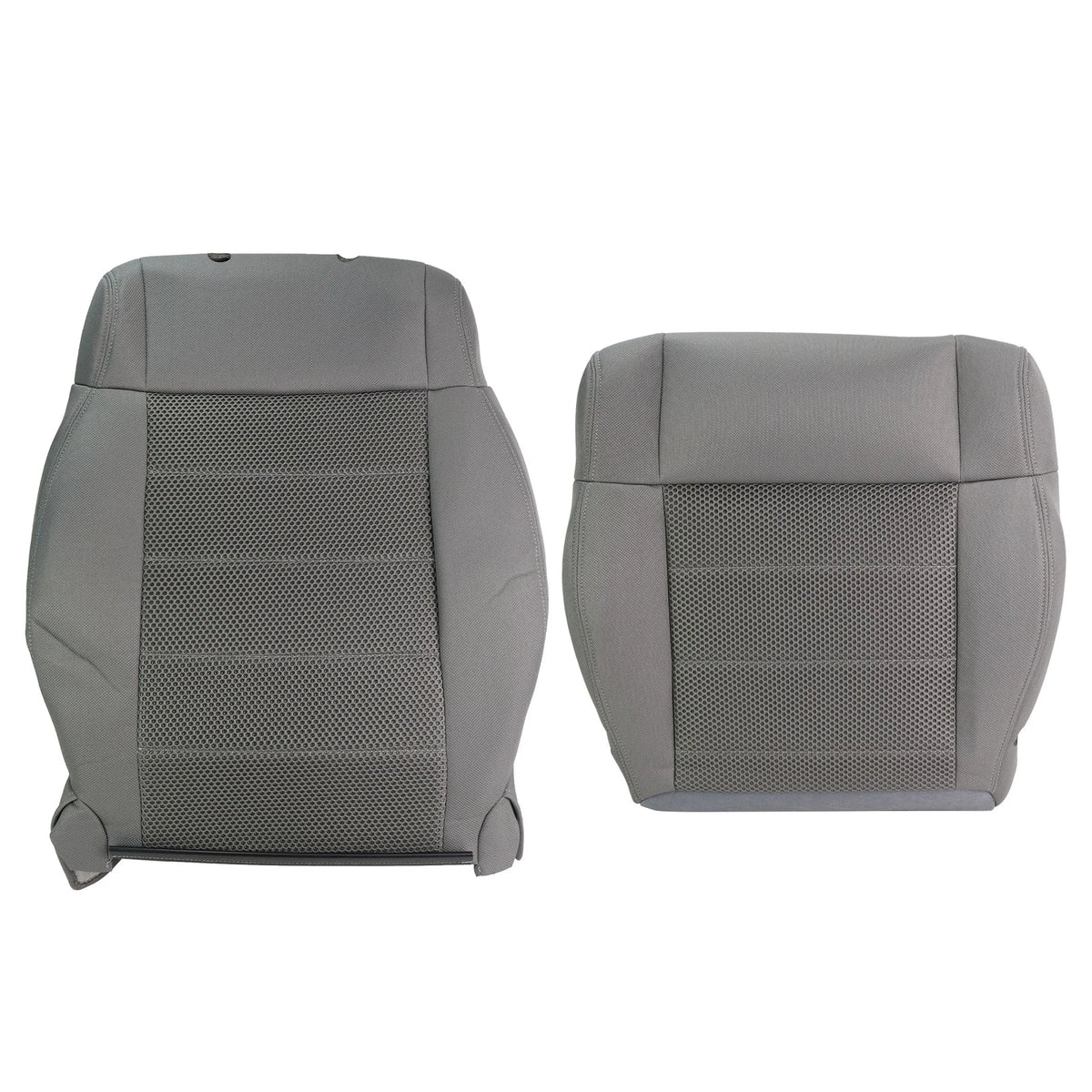Set of 2 Seat Covers for Jeep Wrangler (2007–2012) BCK101112K Gray Cloth
