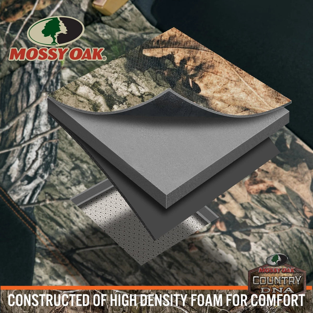 Mossy Oak Low Back Camo Oxford Rear Seat Cover for Full Size Truck