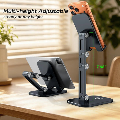 Adjustable Phone Holder Stand for Desk and Tablet Mount (413 Inch) Black