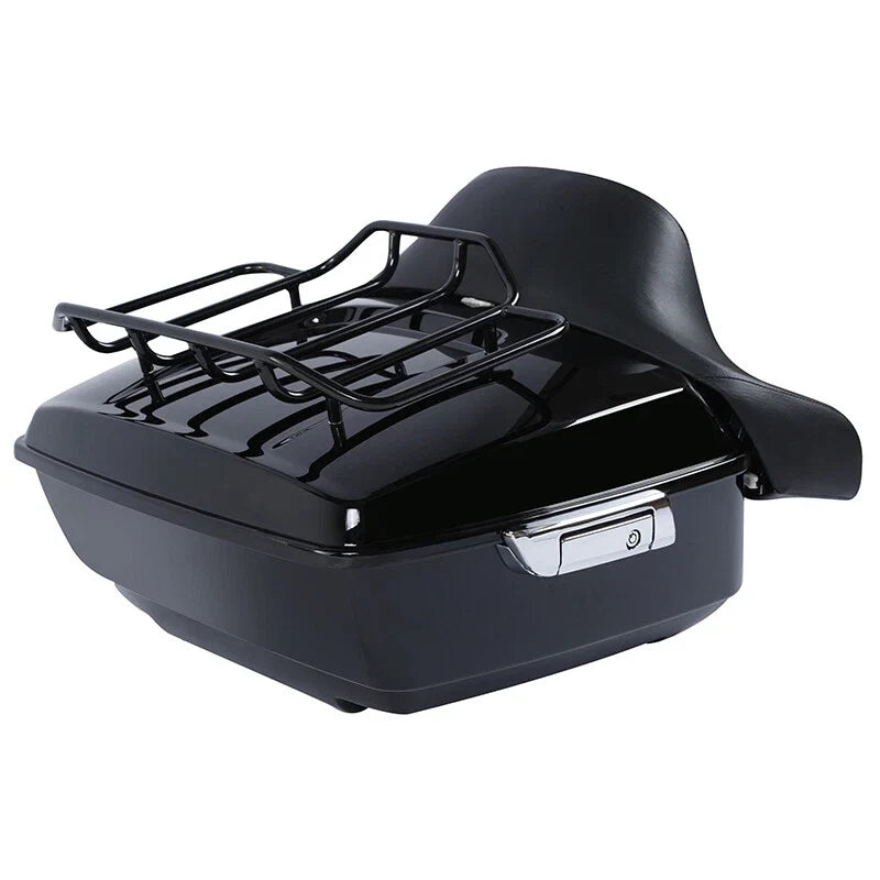 Black King Trunk Backrest Mount Rack for Harley Electra Glide (2014–2026)