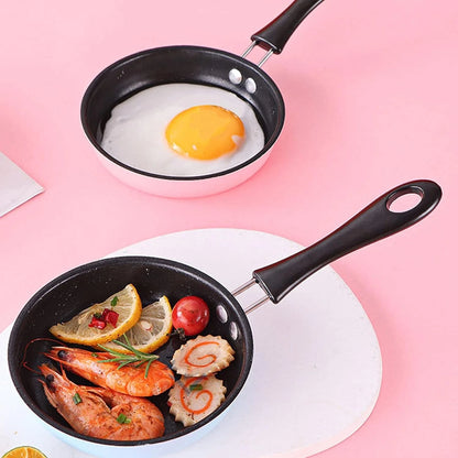 4.7 Inch Mini Non-Stick Frying Pan with Long Handle for Cooking