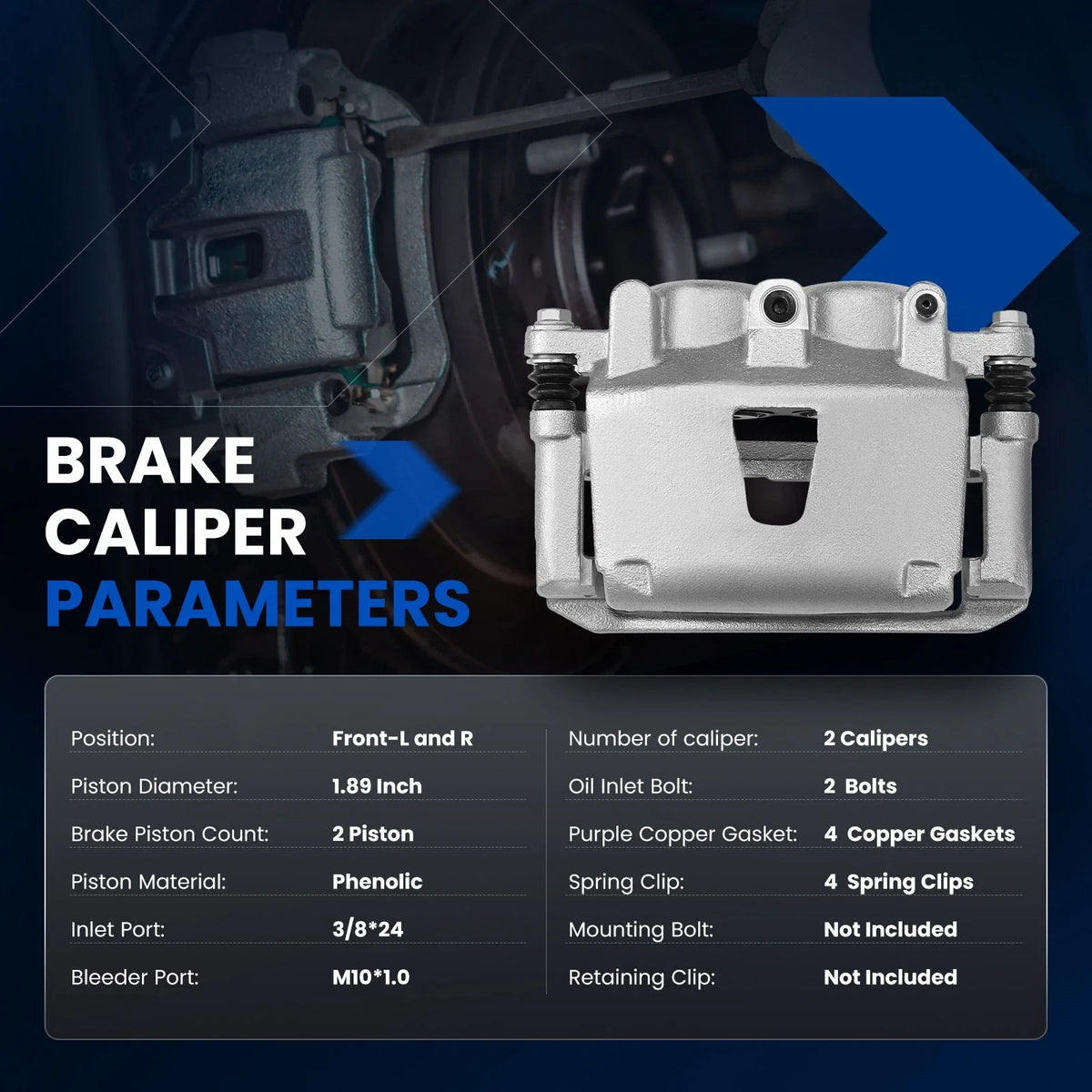 Front Brake Calipers for Jeep Grand Cherokee Commander (2005–2010)