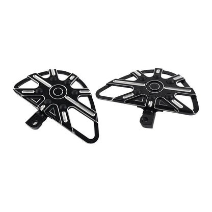 2X Rear Passenger Footrest Floorboard Black Aluminum for Harley Touring Softail (2014–2023)
