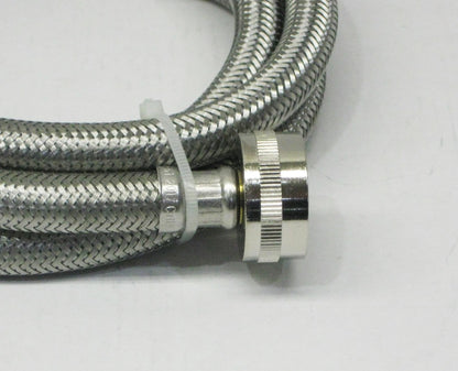 Set of 2 Stainless Steel 90 Degree Inlet Fill Hoses for Washing Machine