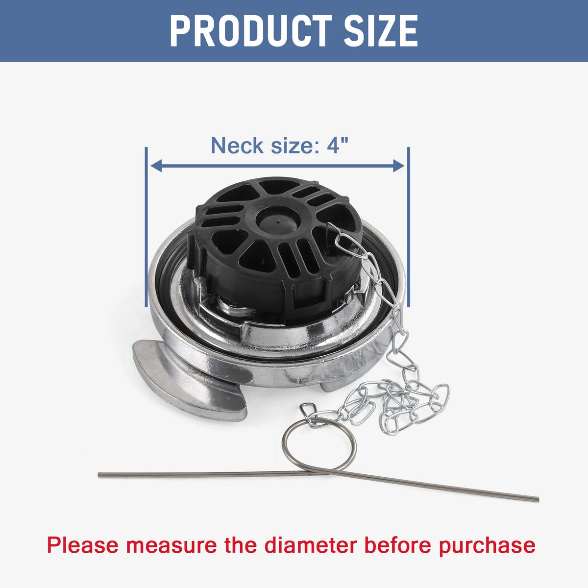 Aluminum Locking Diesel Fuel Cap for Peterbilt (2000–2023)