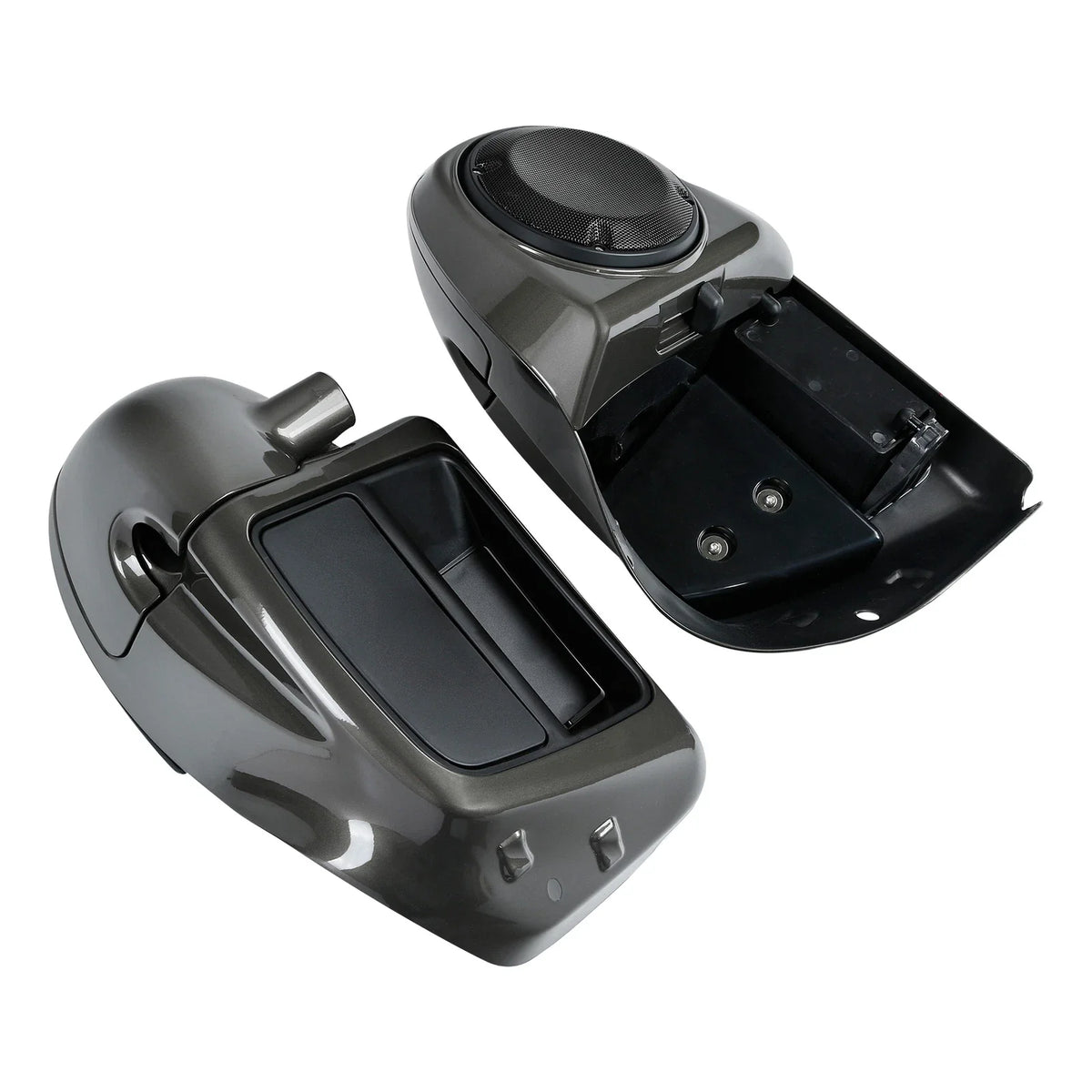 Lower Vented Leg Fairings for Harley Electra Glide (2014–2023) Industrial Gray