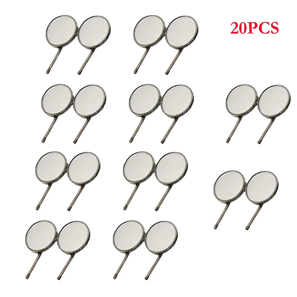 20-100PC Dental Mouth Mirror Handle Stainless Steel Reflector #4