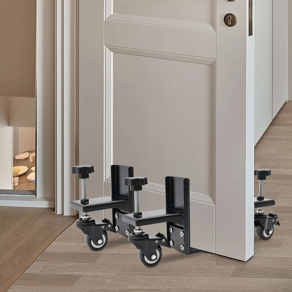 Heavy Door Dolly and Door Board Lifter Tool Kit for 1" to 2-3/8"