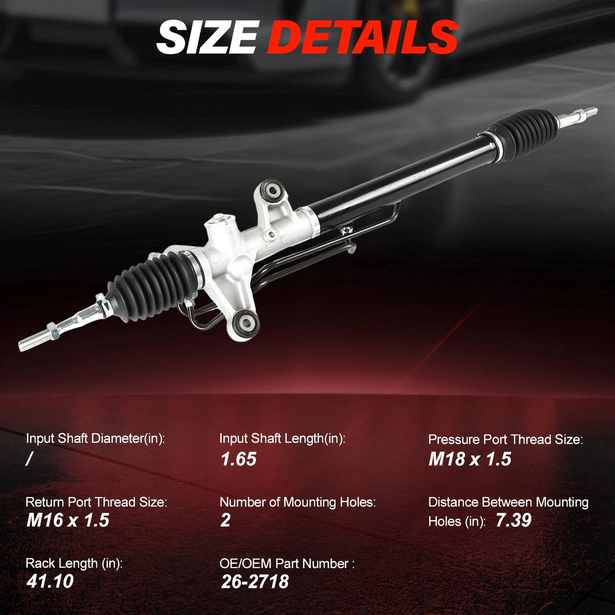 Power Steering Rack and Pinion for Honda Civic (2006–2011) 26-2718, 53010SNEA01