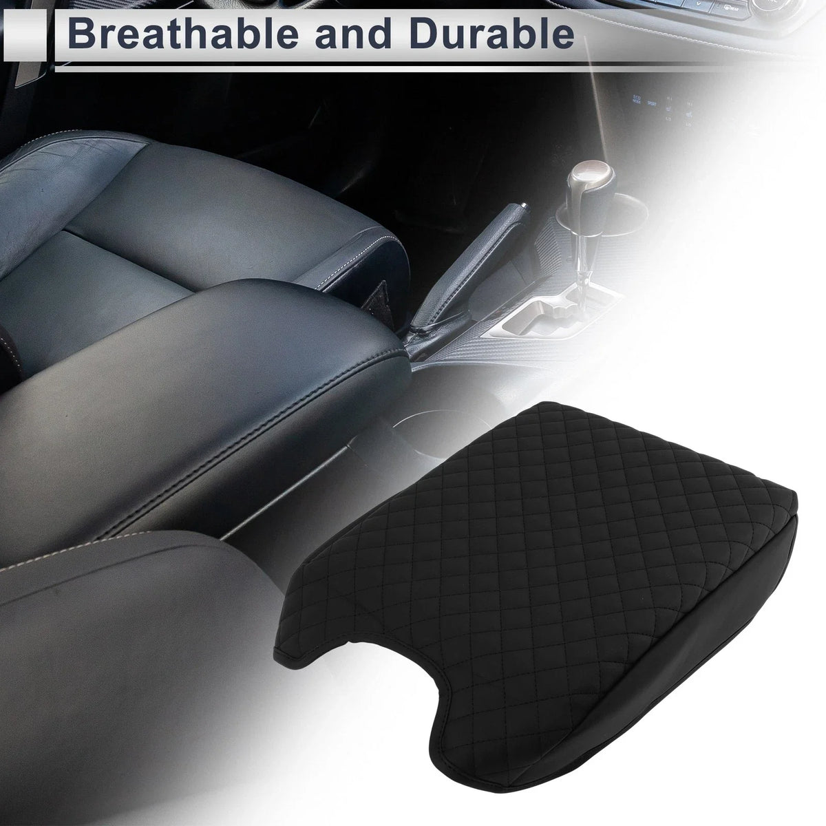 Center Console Cover for Ford F150 (2015–2020) Black 1 Pc