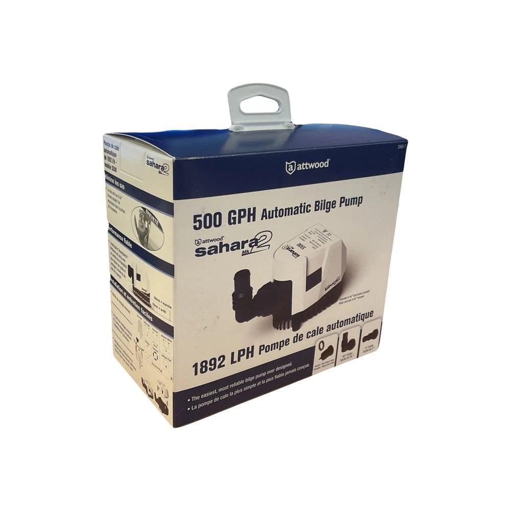 Attwood Sahara Mk2 500 12V Automatic Bilge Pump for Motorhome