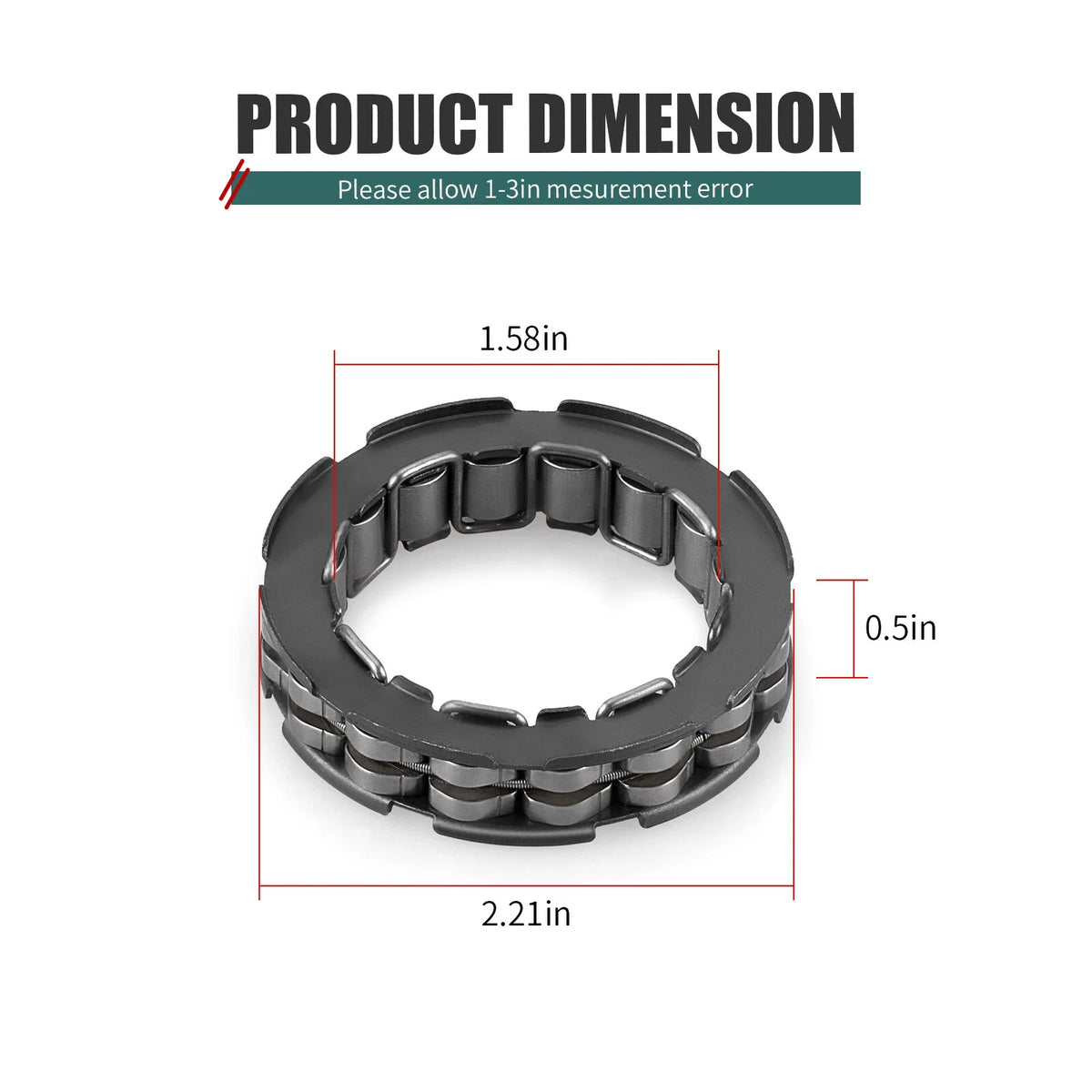 One Way Starter Clutch Bearing for Yamaha Kodiak Grizzly 400 450 (1993–2006) 5GH-16664-00-00