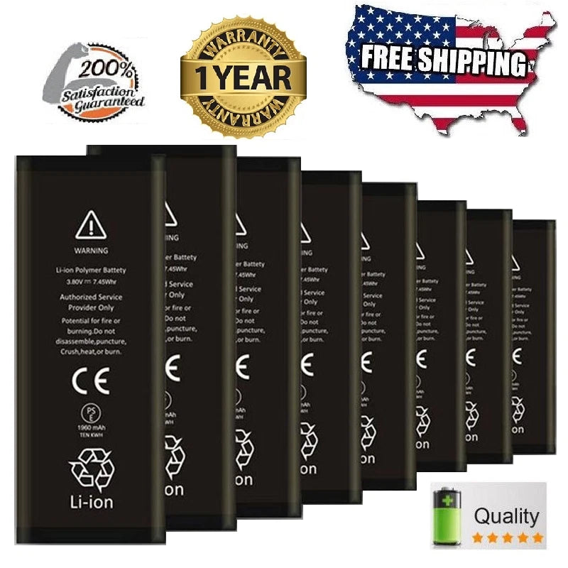 Replacement Battery for iPhone 6 6S 7 Plus 8 X XS XR MAX 11 12 (2014–2021)