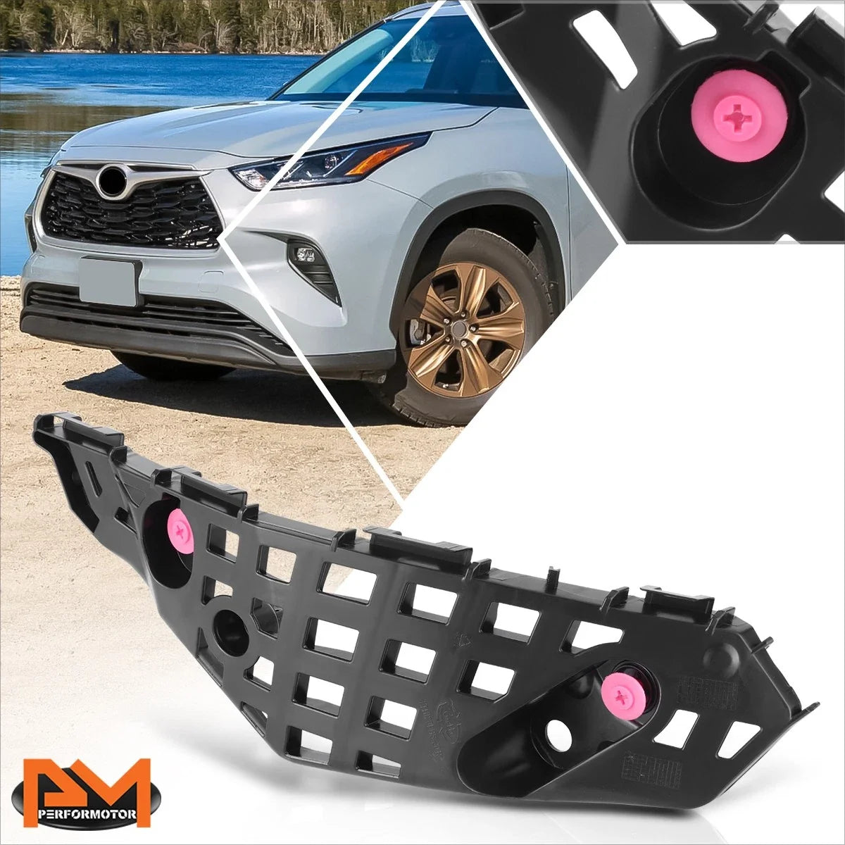 Front Right Bumper Cover Retainer Support Bracket for Toyota Highlander (2020–2023)
