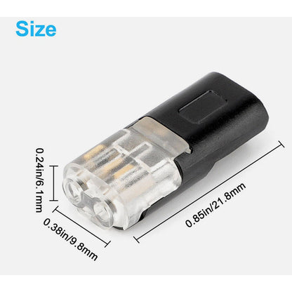 100x Double-Wire Cable Plug-in Snap Connector Clamps Locking Buckle