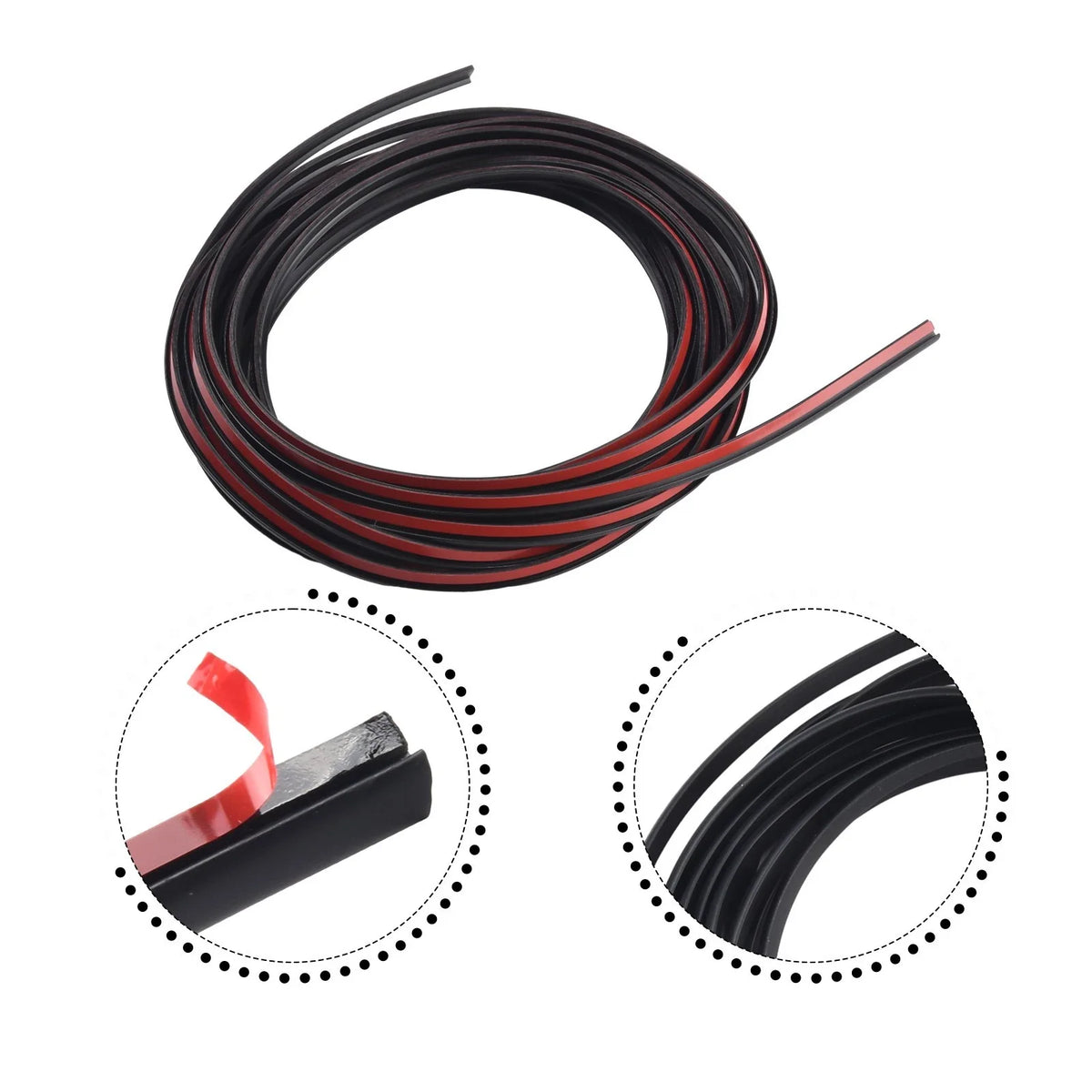 Set of 5M Rubber Seal Strip Edge Protector for T-Type Car
