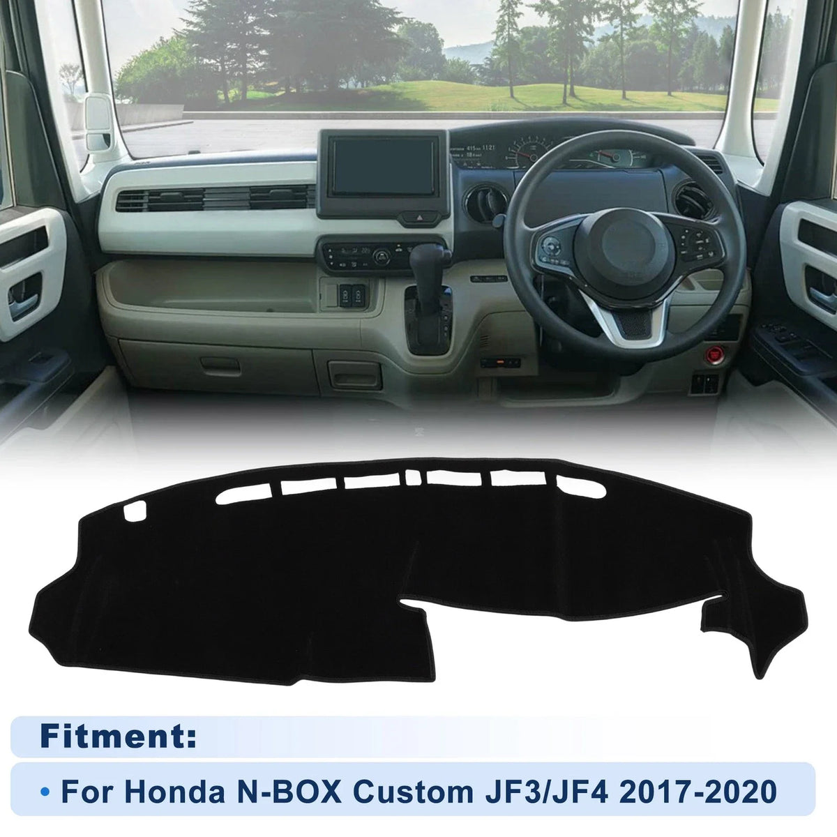 Dash Cover for Honda N-BOX Custom JF3/JF4 (2017–2020) Polyester Black