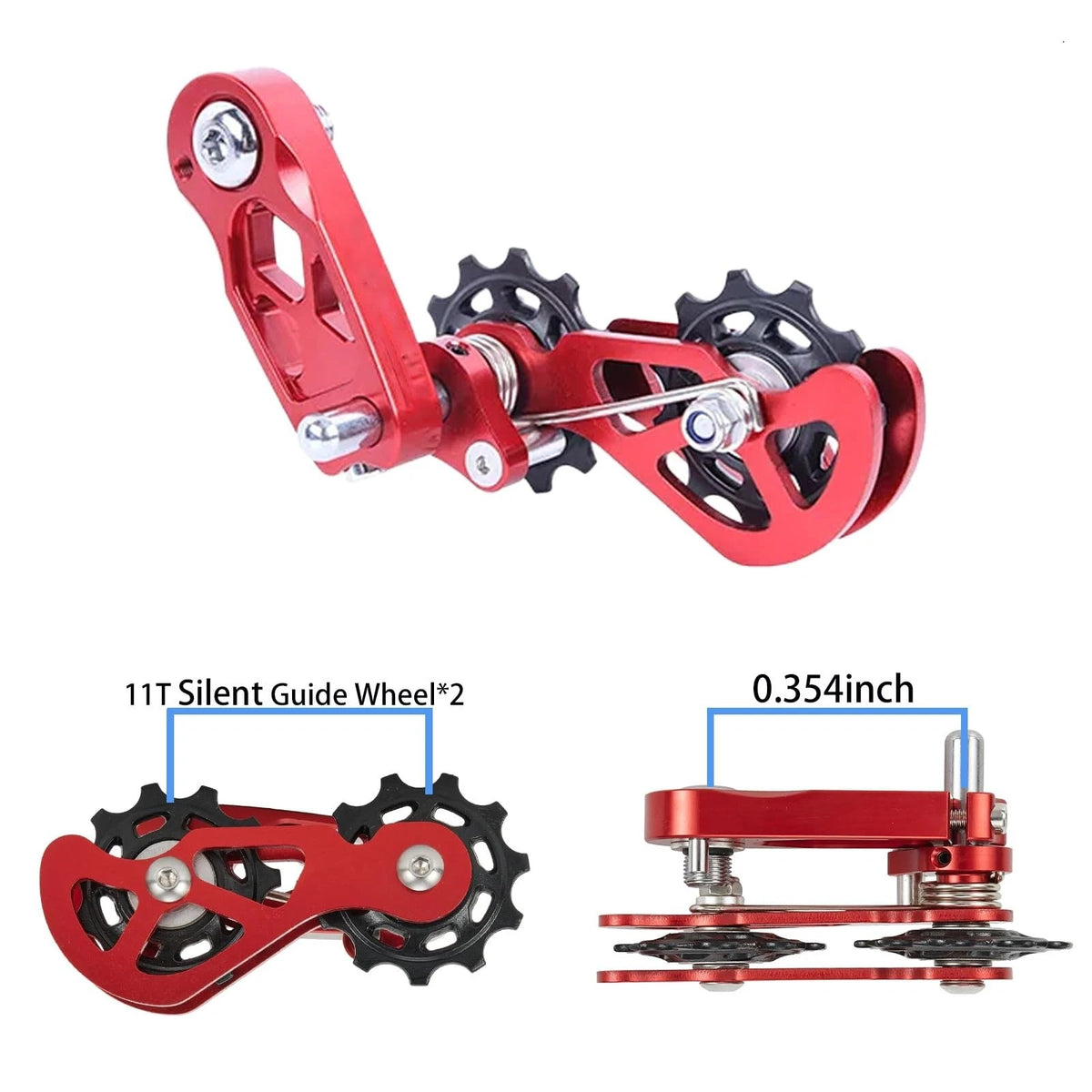 Single Speed Chain Tensioner for CNC Aluminum (One Size) - Silver