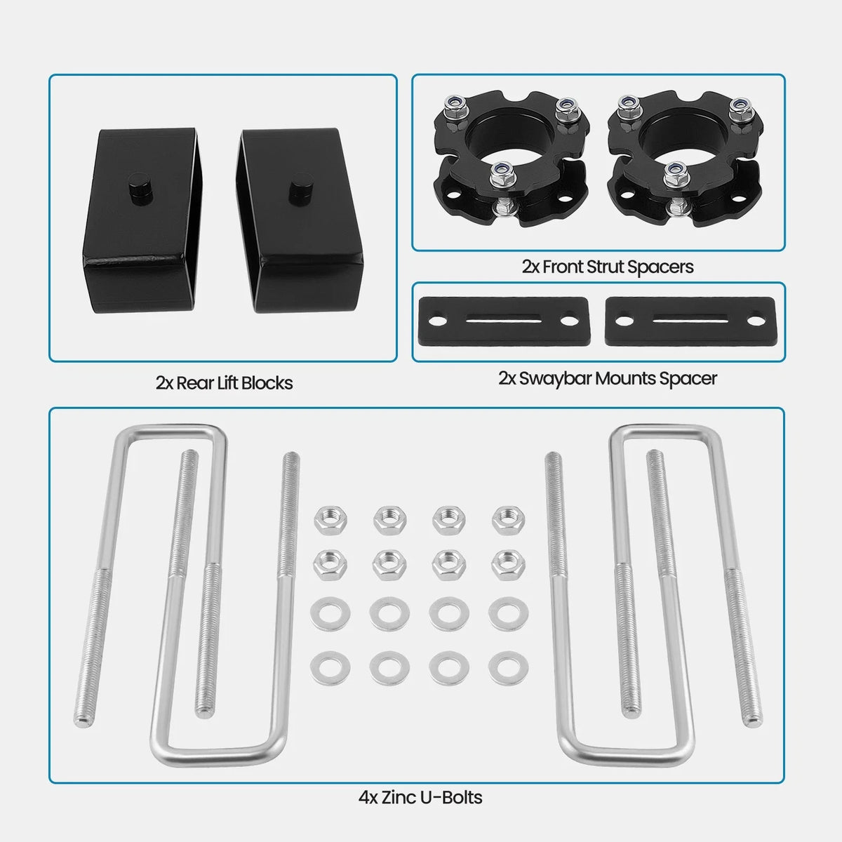 3" Front 2" Rear Lift Kit for Chevy Colorado GMC Canyon 2WD 4WD (2015–2022)