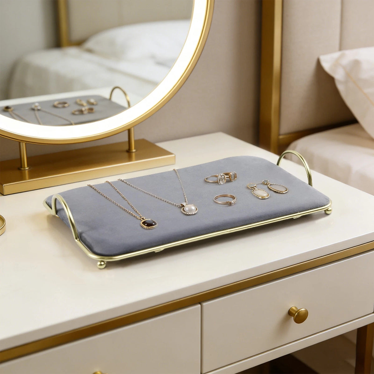 Rectangular Jewelry Tray for Display and Storage