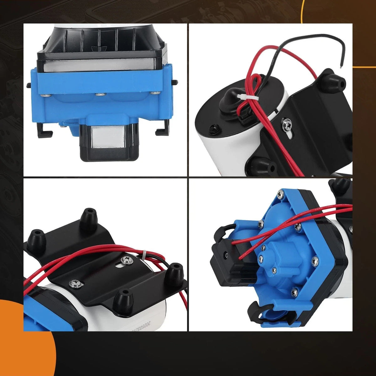 Water Pressure Diaphragm Pump 12V/24V 3.5GPM 55PSI for RV Marine Yacht