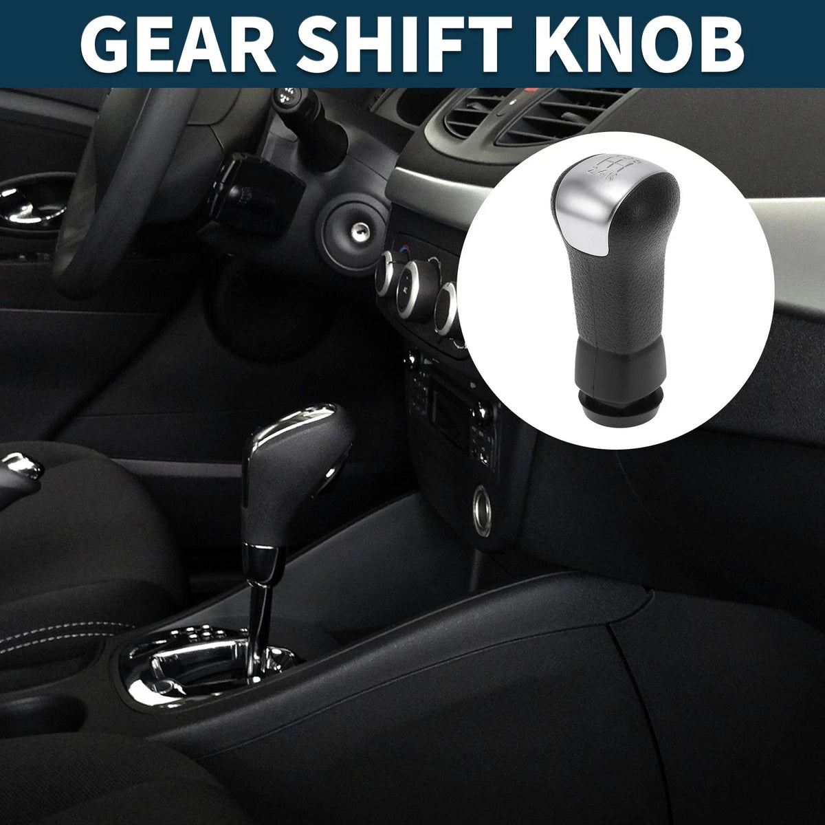 5 Speed Manual Gear Shifter Knob for Nissan Qashqai (2006–2013) Black Plastic