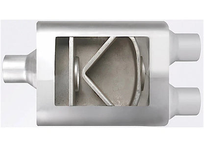 3" Offset Inlet Flowsound Exhaust Muffler for (830402)