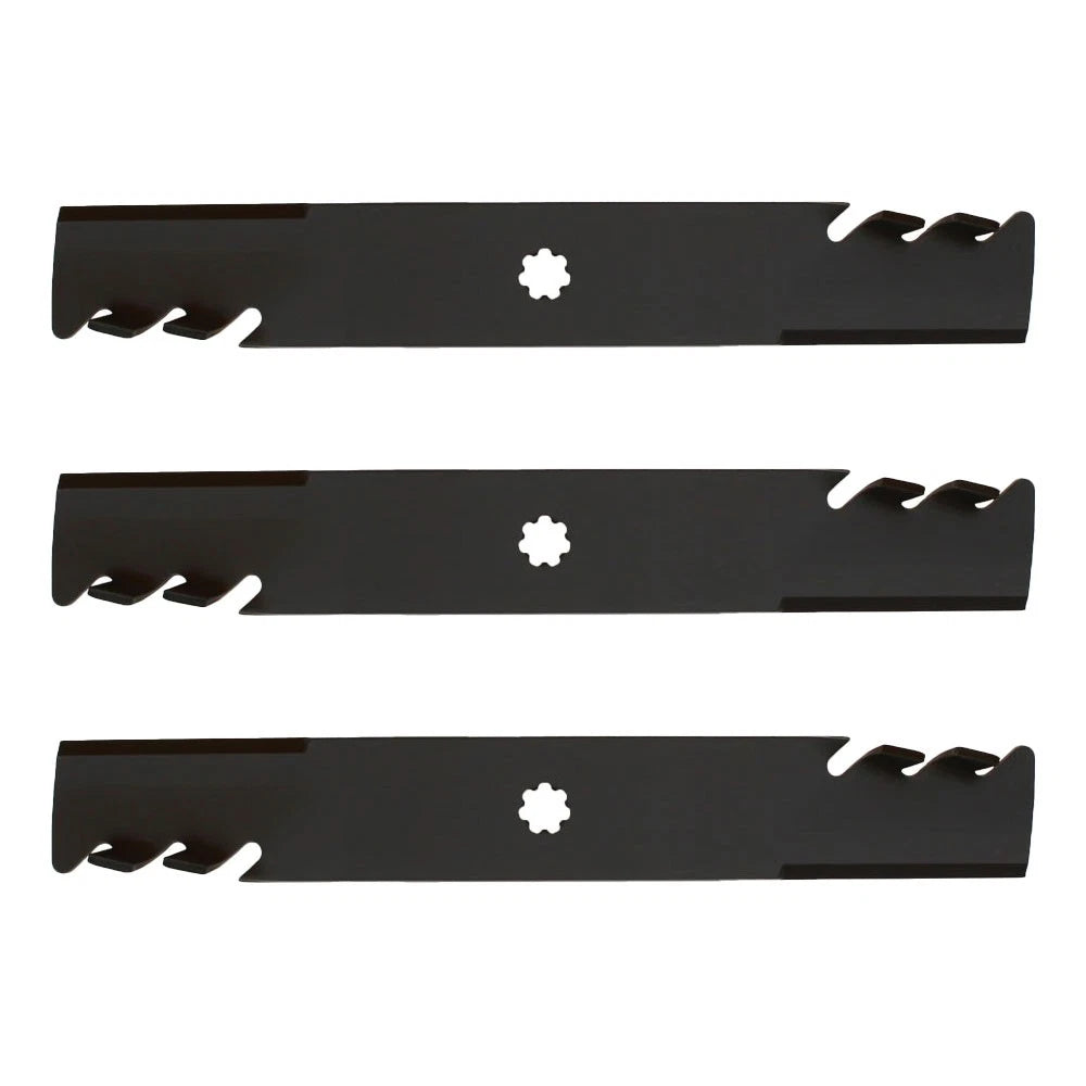 3X Toothed Mower Blade for John Deere (Fits AM137757)