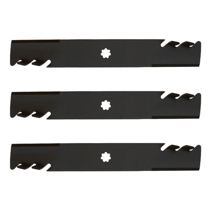 3X Toothed Mower Blade for John Deere (Fits AM137757)
