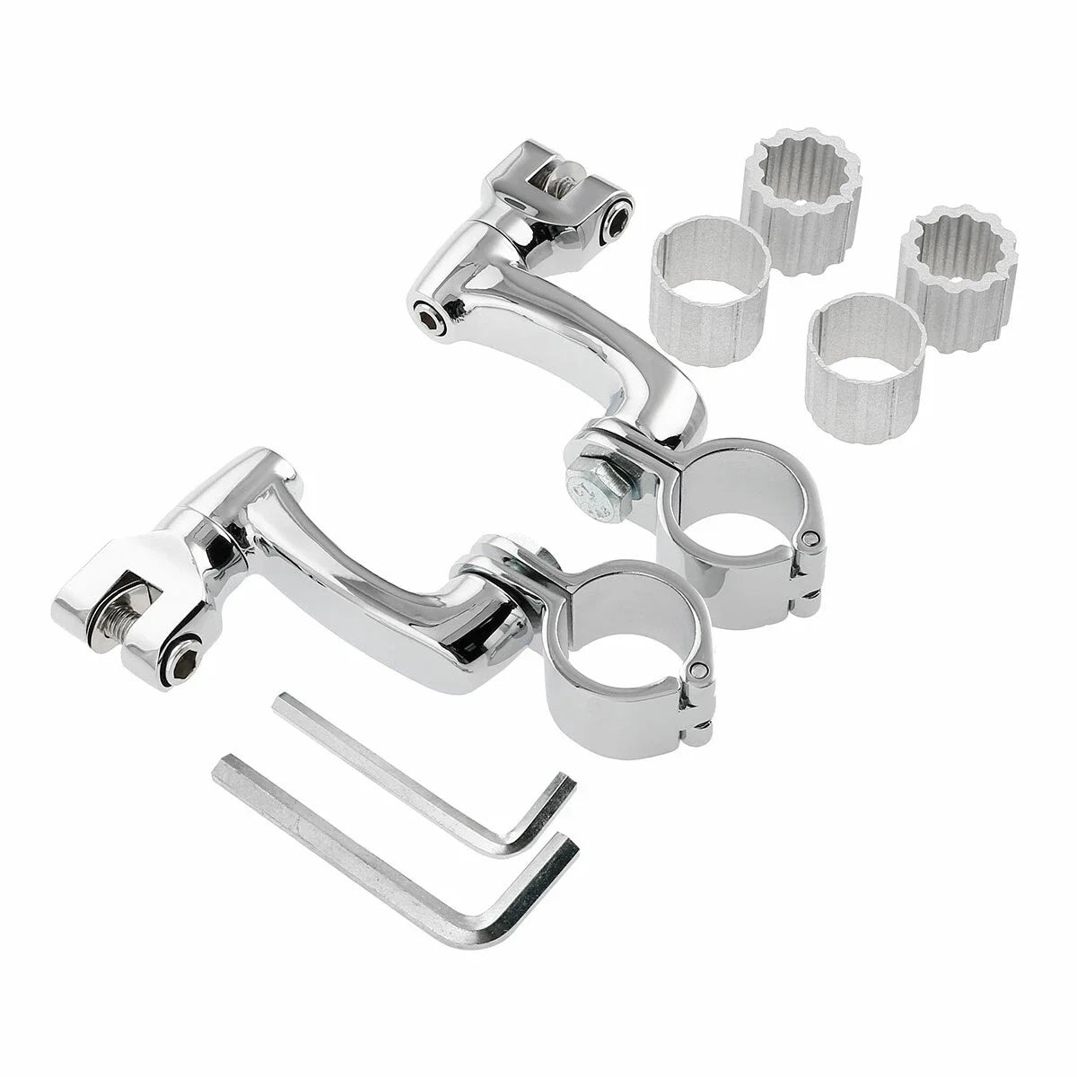 Set of 4 Highway Footpeg Pegs for Harley Road Glide - Chrome