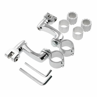Set of 4 Highway Footpeg Pegs for Harley Road Glide - Chrome