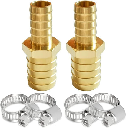 2X Brass 1/4" to 1/2" OD Barb Reducer Hose Fittings