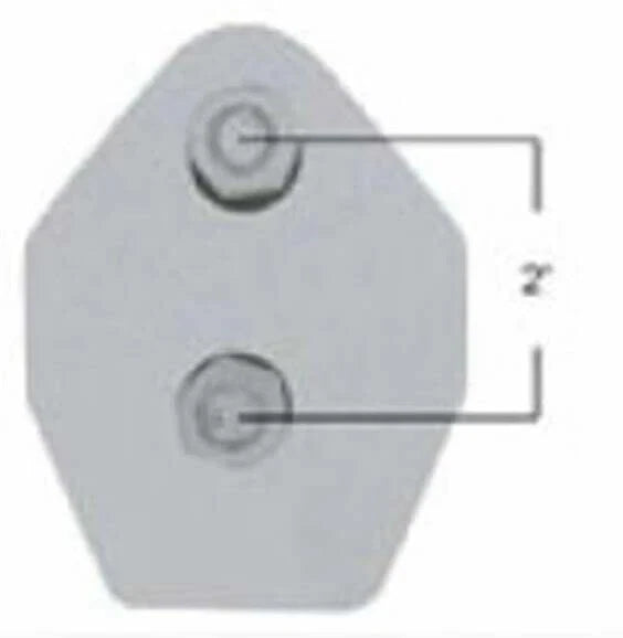 Set of 2 Spring Loaded Mud Flap Hangers for 2” Bolt Pattern Chrome (UP#10668)