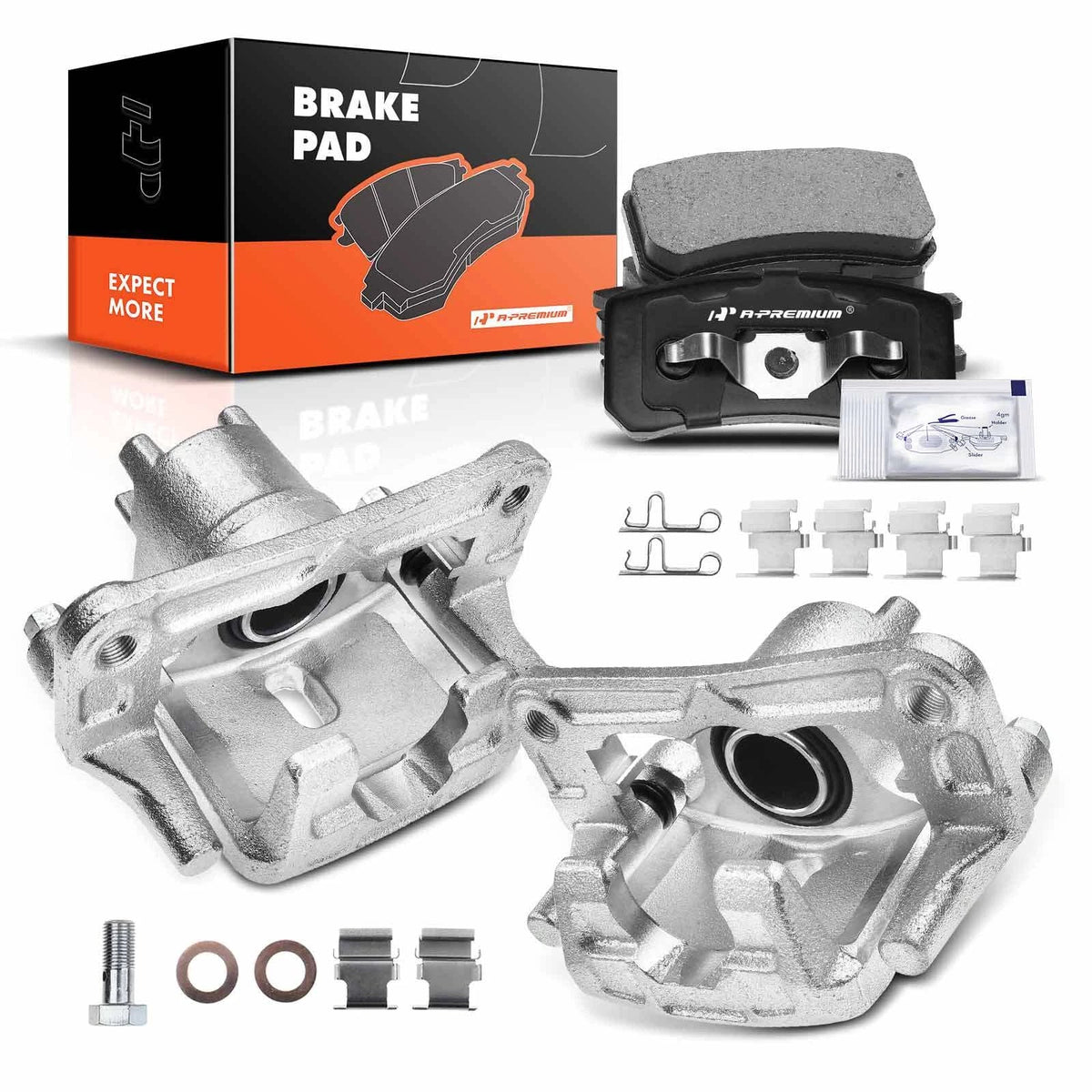 Set of 6 Rear Disc Brake Calipers with Pads for Mitsubishi (2001–2006)