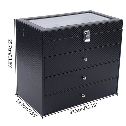 24-Slot Eyeglass Organizer Display Case Storage Box