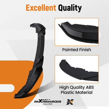 Front Bumper Lip Spoiler for BMW G26 4 Series M Sport (2021–2024) Gloss Black