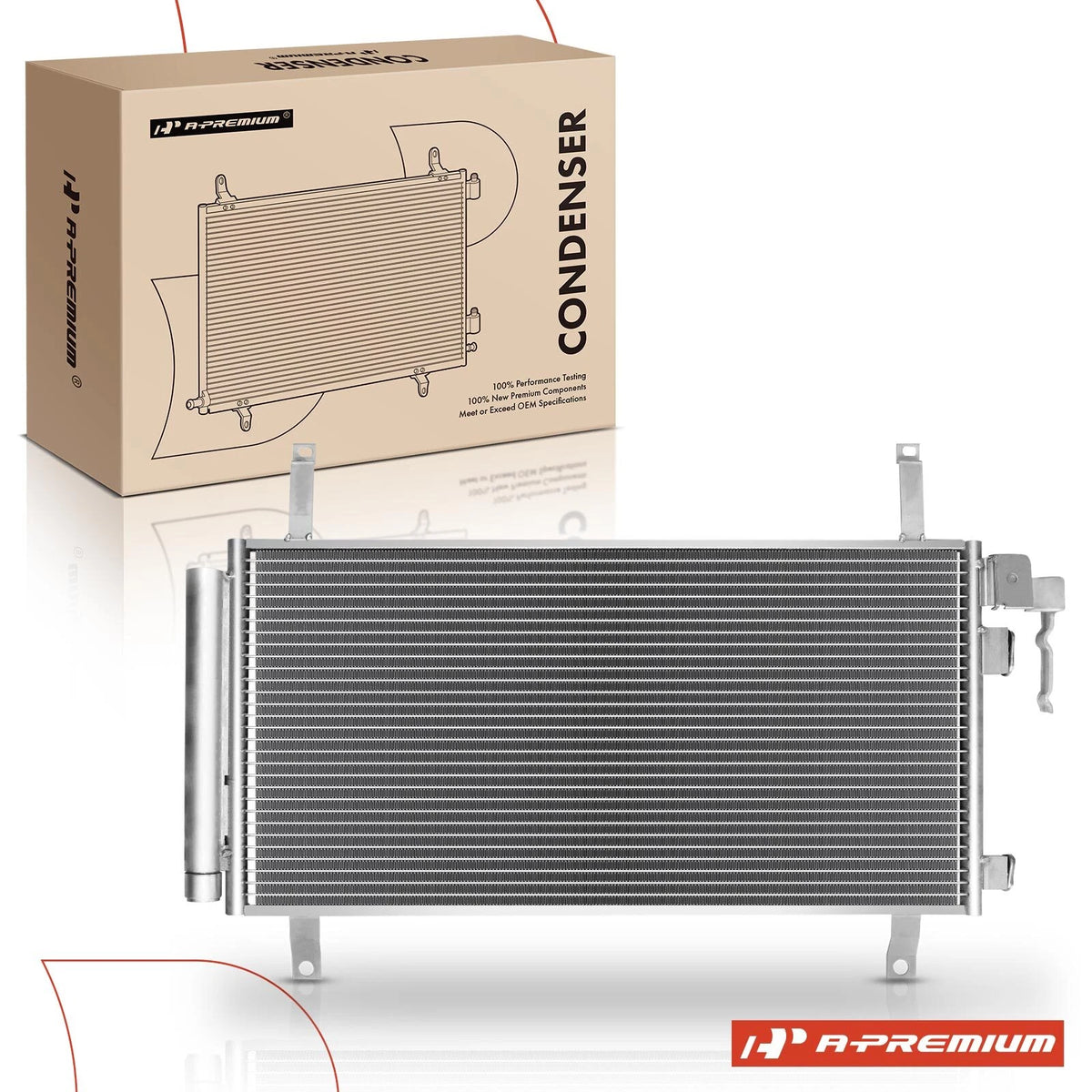 A/C Condenser w/ Receiver Drier & Bracket for Mazda 6 (2006–2007) 94792, GJYA6148ZA, GJ6A61480B, GJYA6148Z, 7-3793, 3793