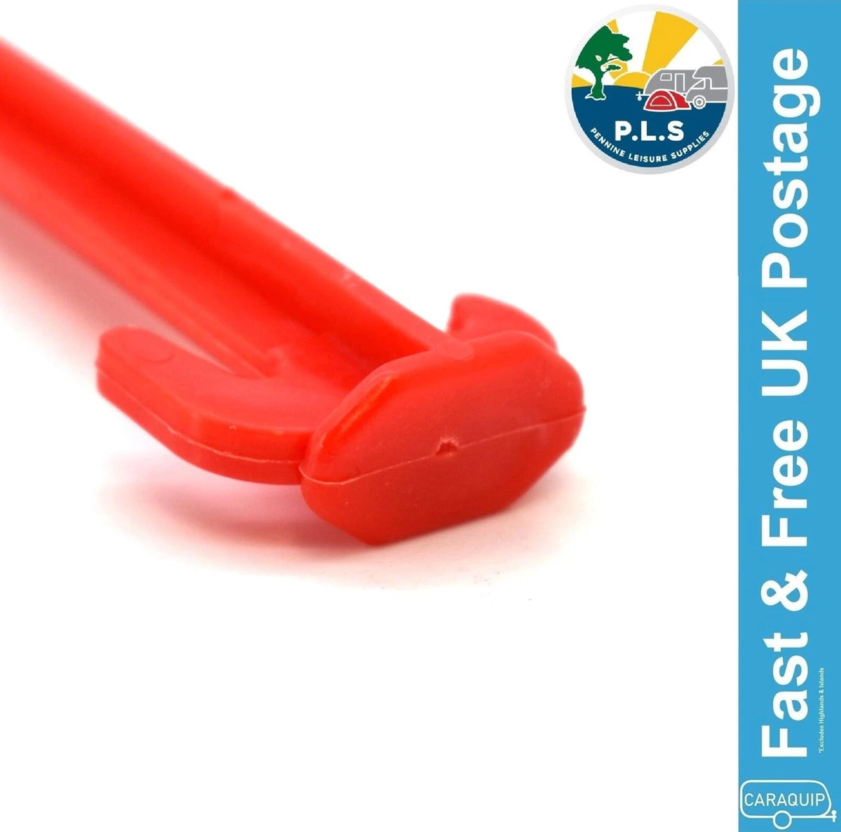 Pack of 100 Red Plastic Tent Pegs for Caravan Motorhome (6002600)