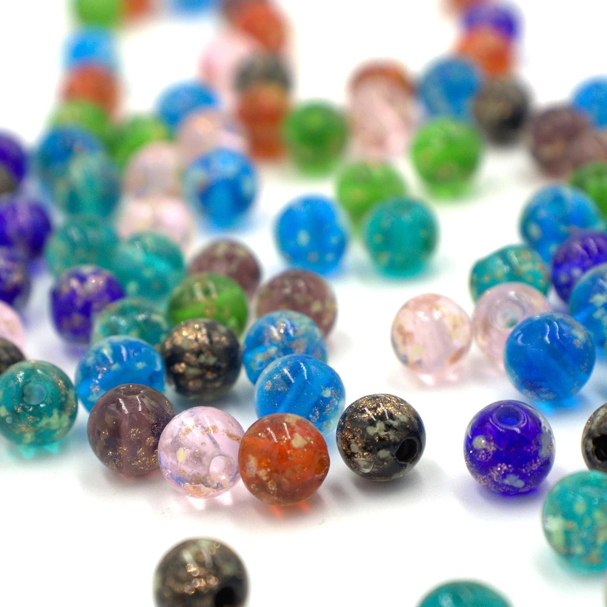 100Pcs Glow in The Dark 8mm Round Glass Beads for Jewelry Making