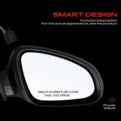 Power Adjust Mirror w/ Power Fold for Buick Verano (2012–2017) 22762390, GM1321440