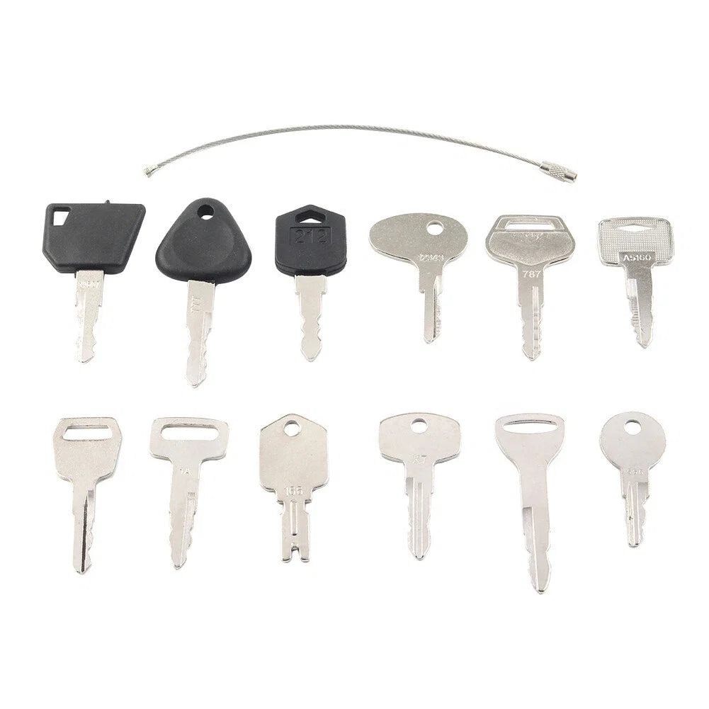 12PCS Forklift Keys Set for JCB, Volvo, Yale, Caterpillar