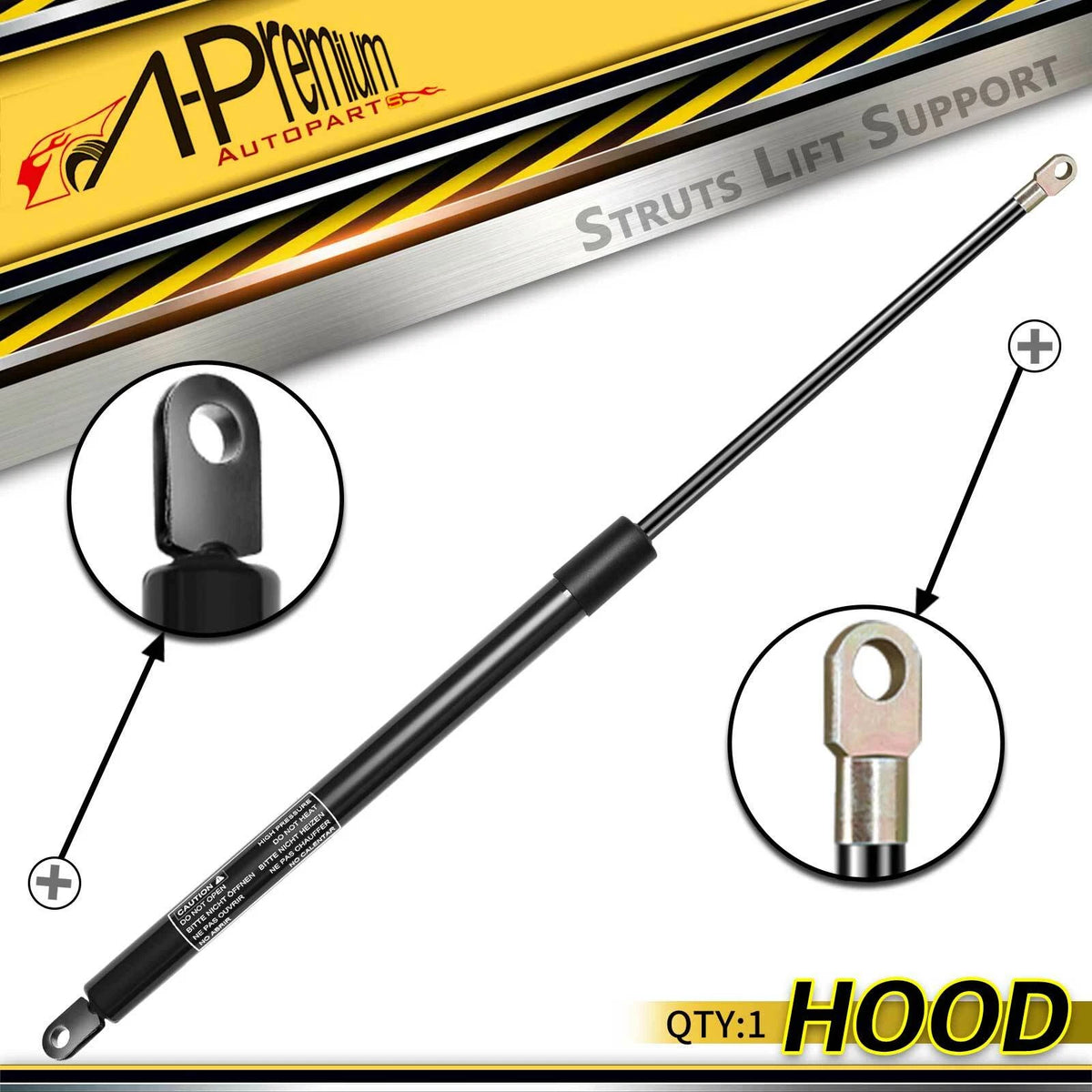 2X Front Hood Lift Supports Shock Struts for Audi A4 A4 Quattro (1996–2001) SG101007, 6316