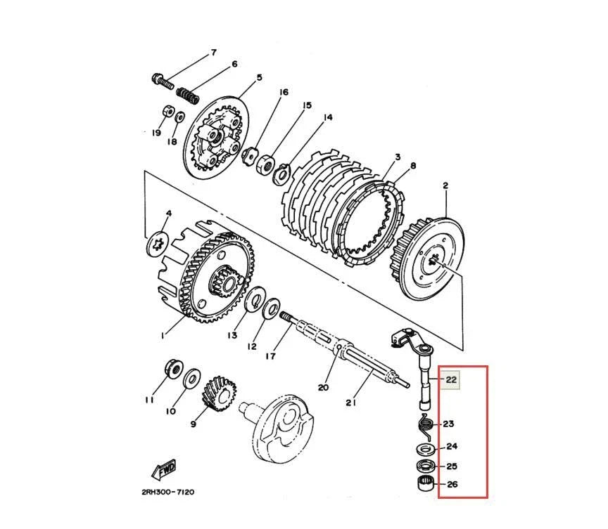 Clutch Arm Kit Bearing Seal for Yamaha YFS200 (1988–2006)