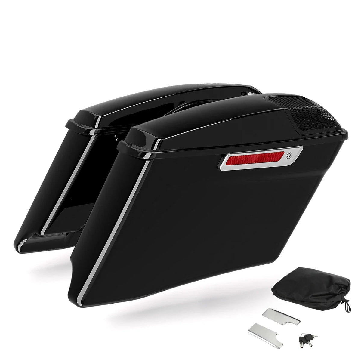 4" Extended Hard Saddlebags with 5x7" Speaker Lids for Harley CVO Touring (2014–Present)