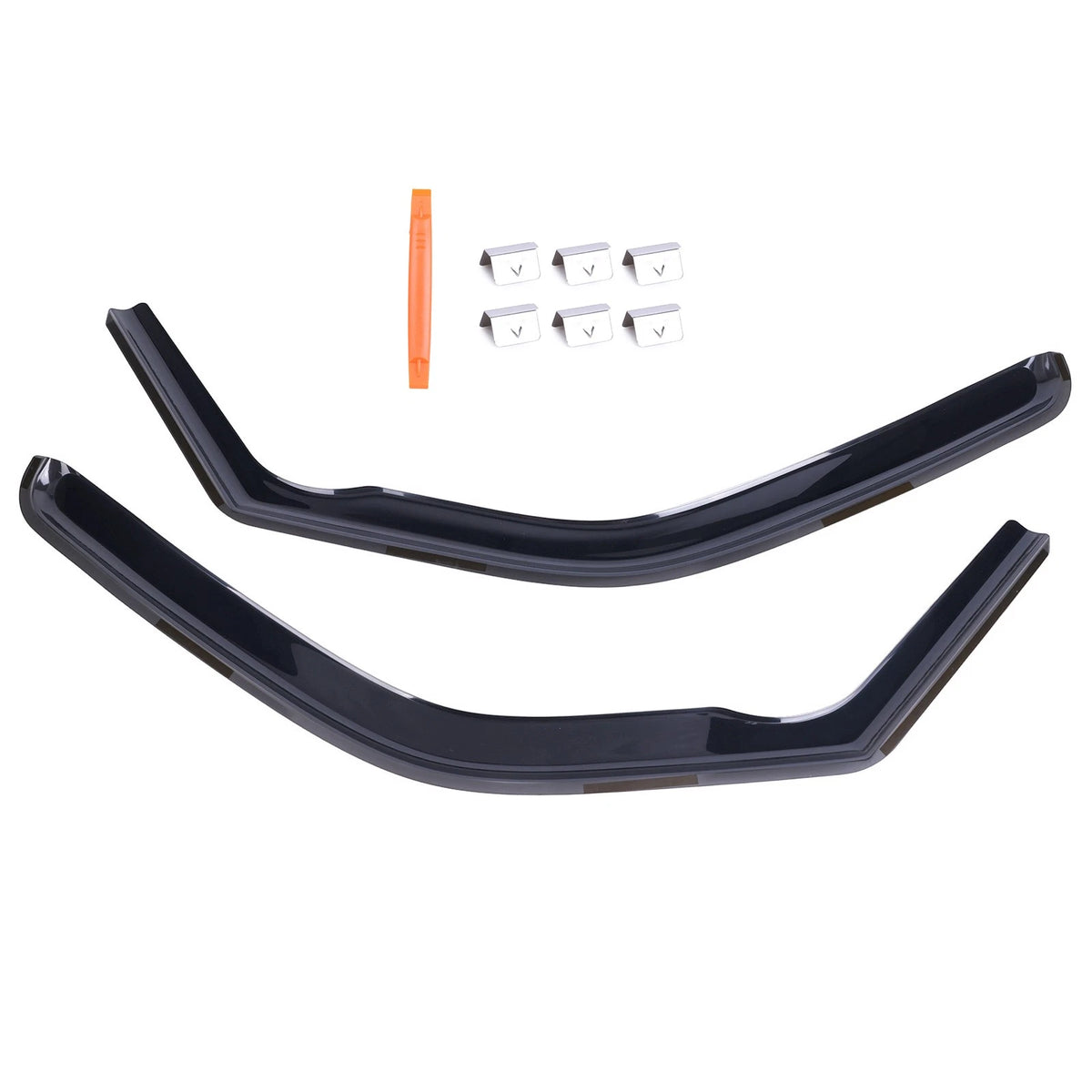 Set of 2 Front Sun Rain Visors for Chevy Express Van 2500/3500 (1996–2026) GW0622, 92455