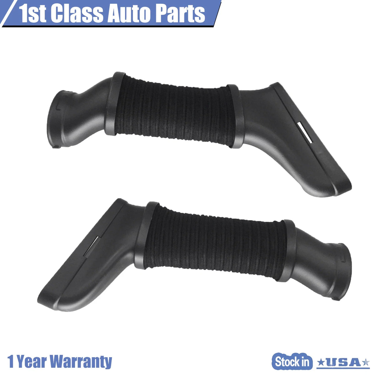 Pair Air Cleaner Intake Duct Hose for Benz E550 CLS550 E63 (2012–2017)
