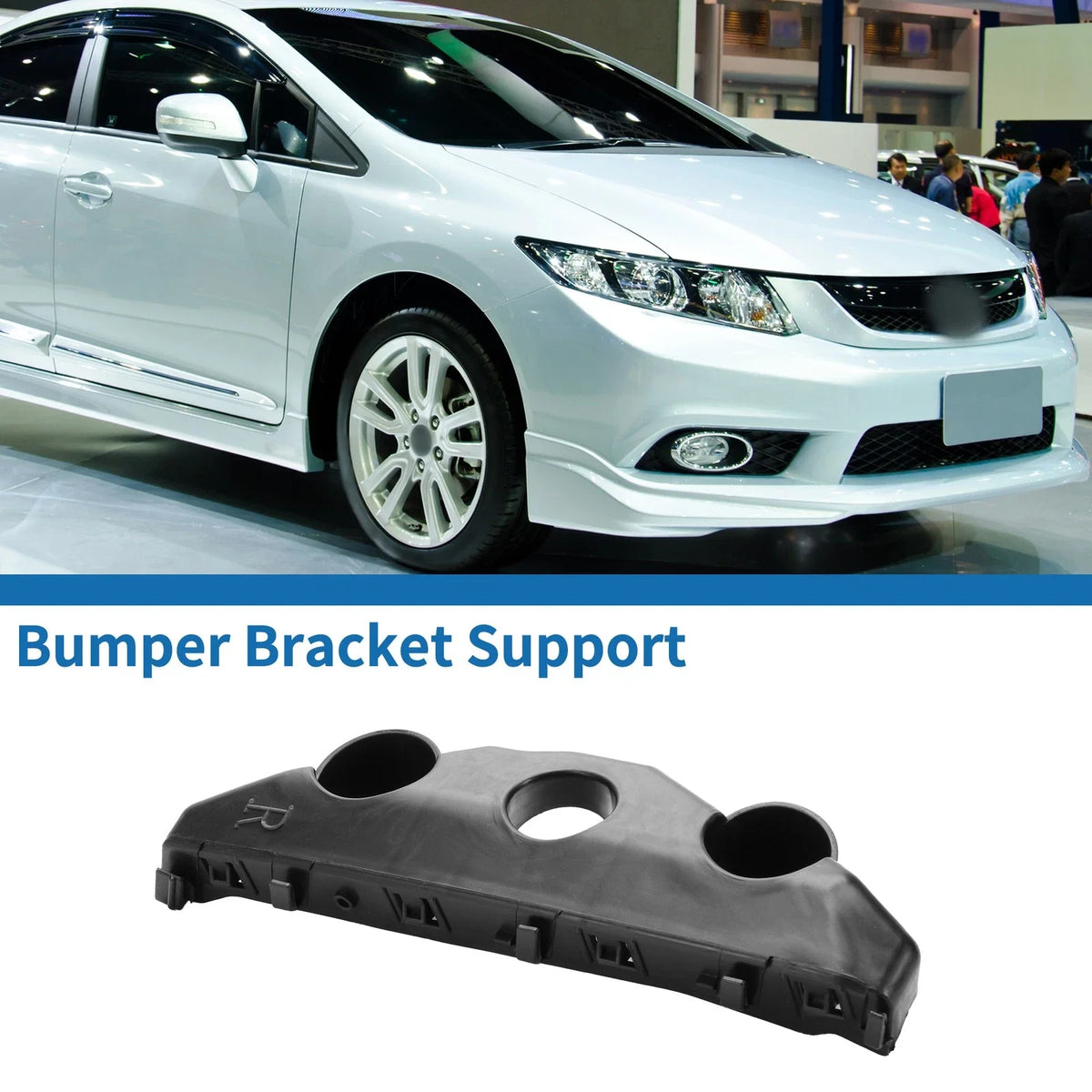1pc Right Front Bumper Retainer Bracket for Nissan Versa (2020–2022) Black ABS