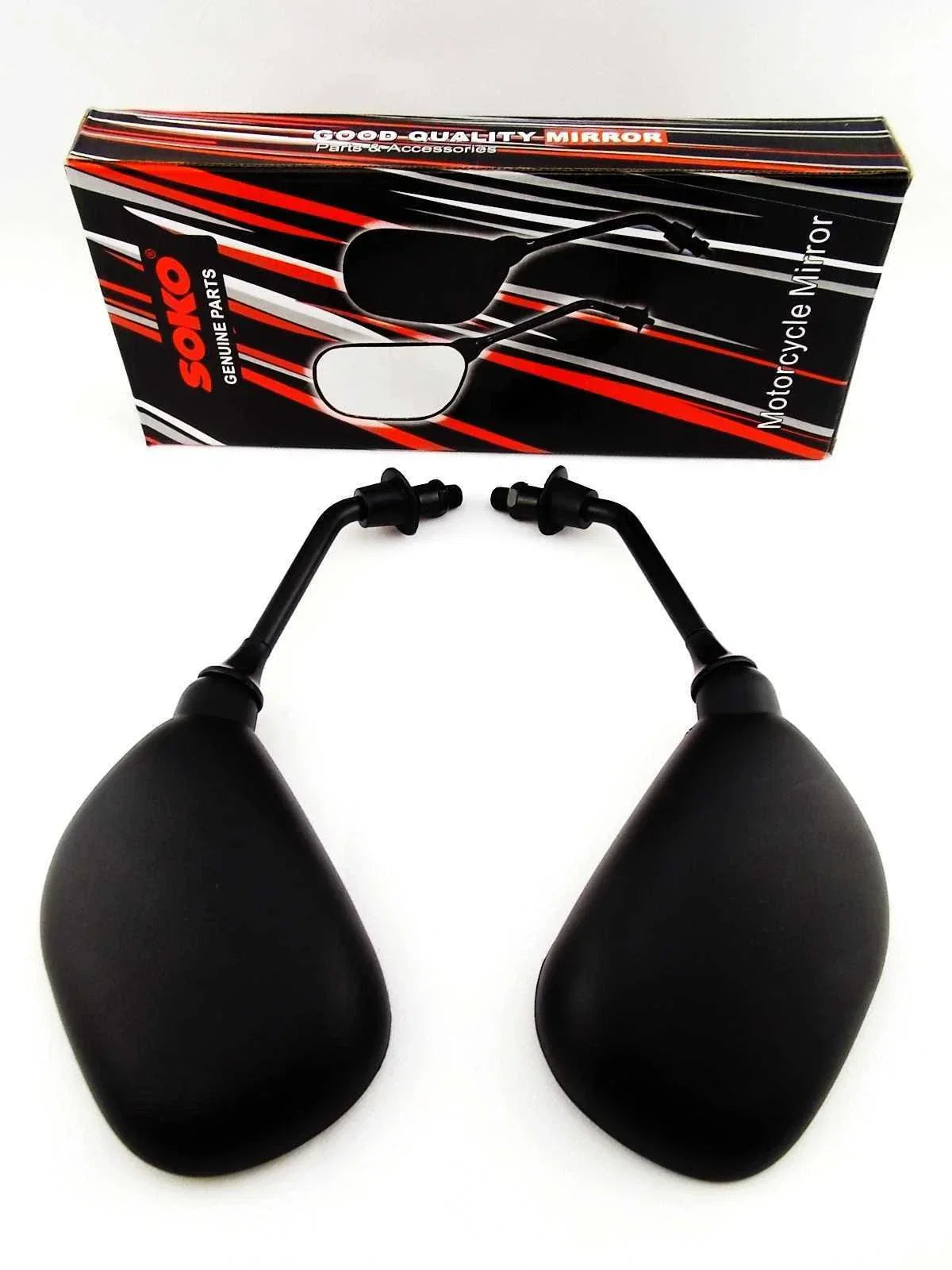 Black Oval Soko Rear View Mirrors for Honda CX650 Custom (1979-1983)