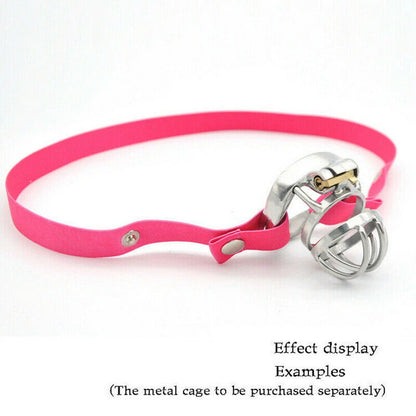 Elastic Belt Chastity Cage Device for Adjustable Use