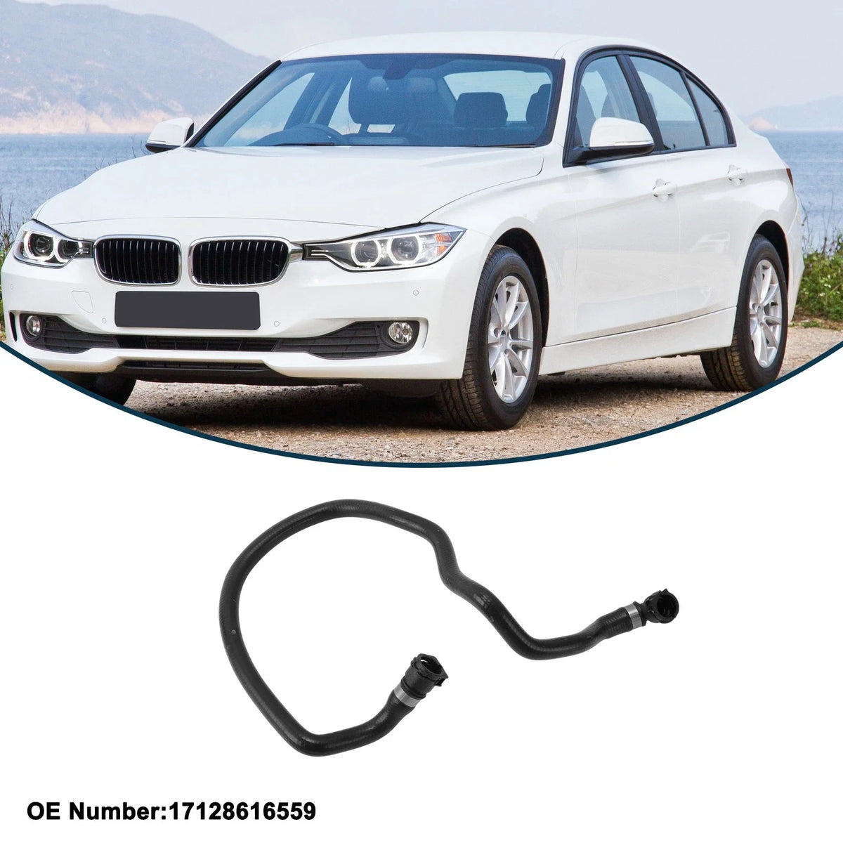 Radiator Hose for BMW 3 Series (2017) No. 17128616559 Rubber Coolant Pipe